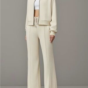 Women's Cream Colored Jumpsuit Set